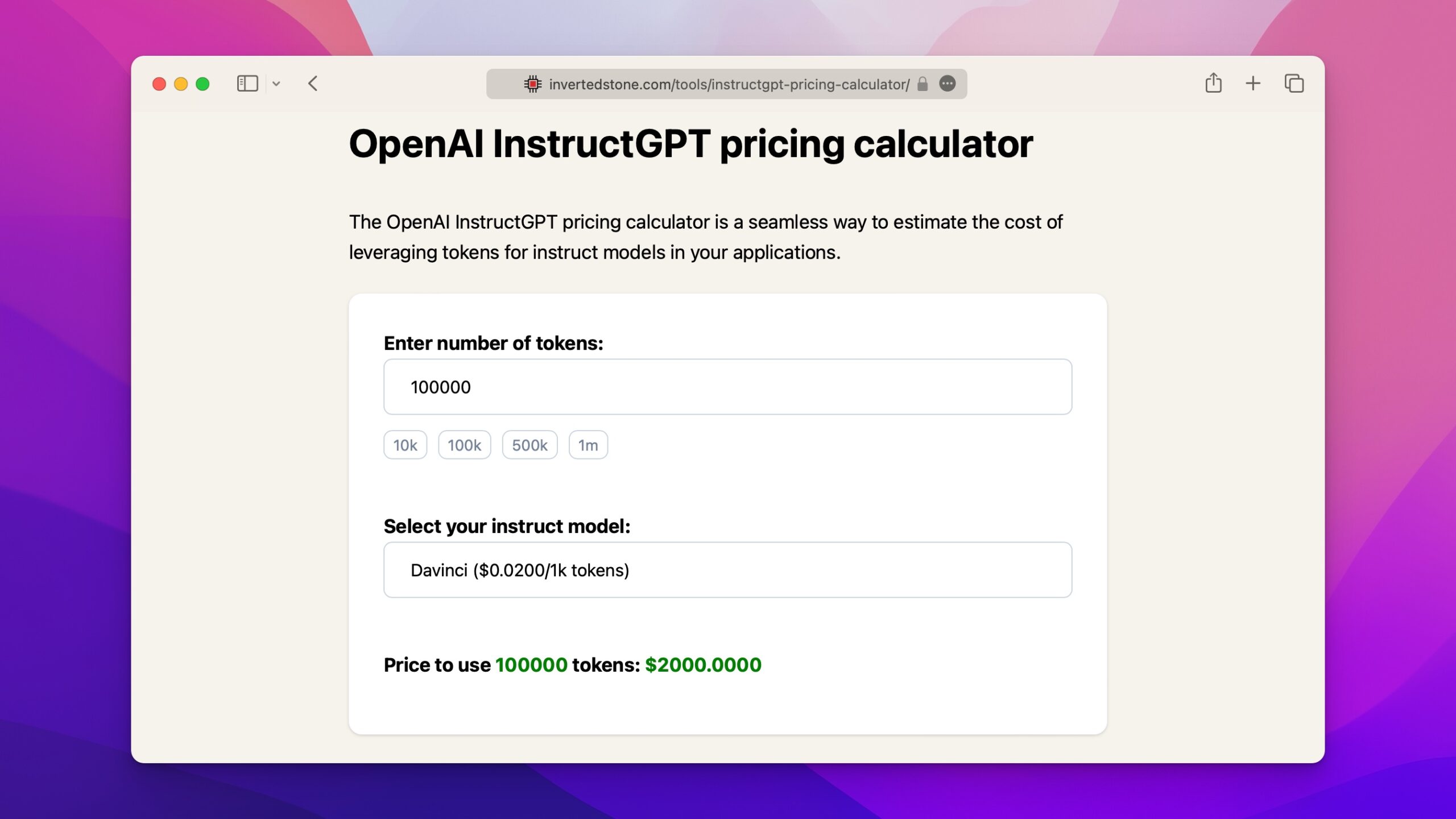 openai-instructgpt-pricing-calculator-invertedstone